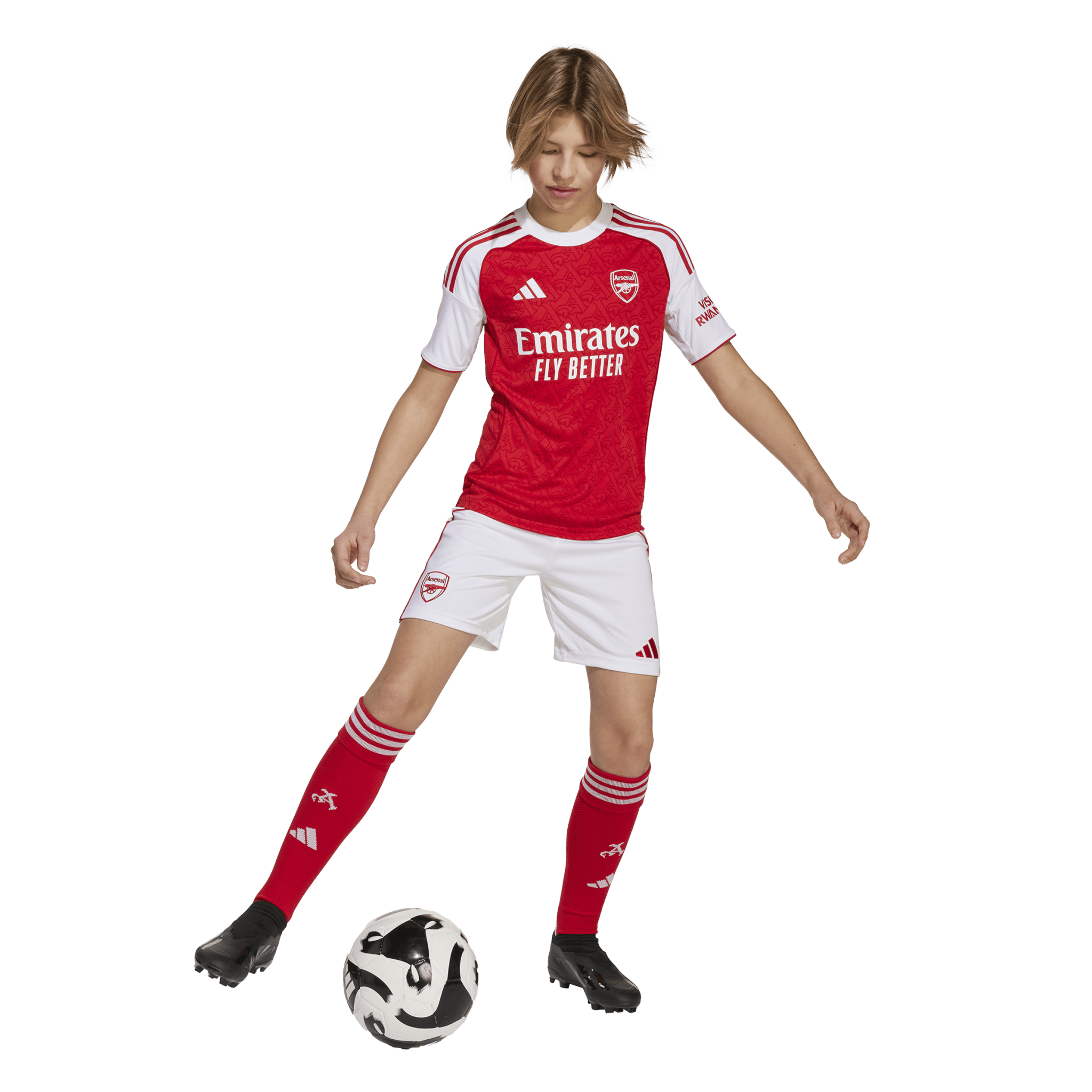 adidas Youth Arsenal Home Jersey 25/26 - Scarlet/White - Best Buy Soccer
